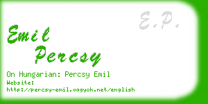 emil percsy business card